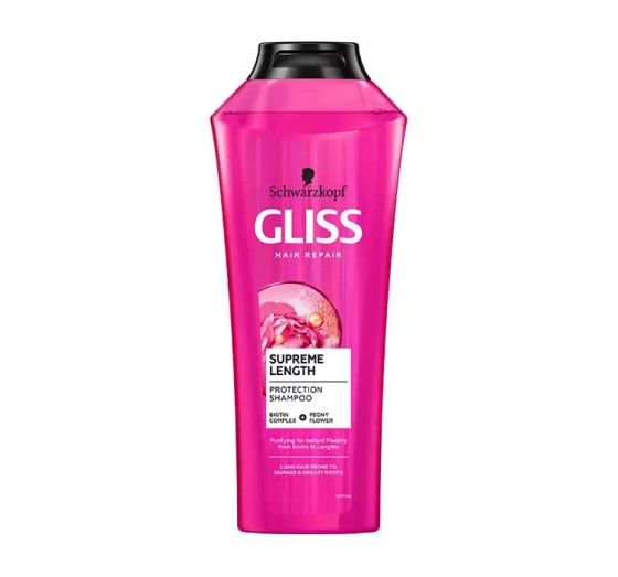 GLISS SUPREME LENGHT ШАМПУНЬ ДЛЯ ДЛИННЫХ, СКЛОННЫХ К ЖИРНОСТИ ВОЛОСАМ 400МЛ
