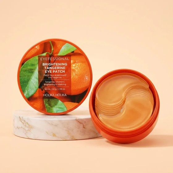 Holika Holika Eyefessional Brightening Eye Patch гидрогелевые патчи под глаза с ароматом мандарина 84 г