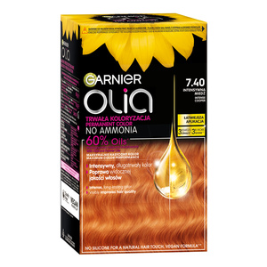 GARNIER OLIA СТОЙКАЯ КРАСКА ДЛЯ ВОЛОС БЕЗ АММИАКА 7.40 ИНТЕНСИВНО МЕДНЫЙ
