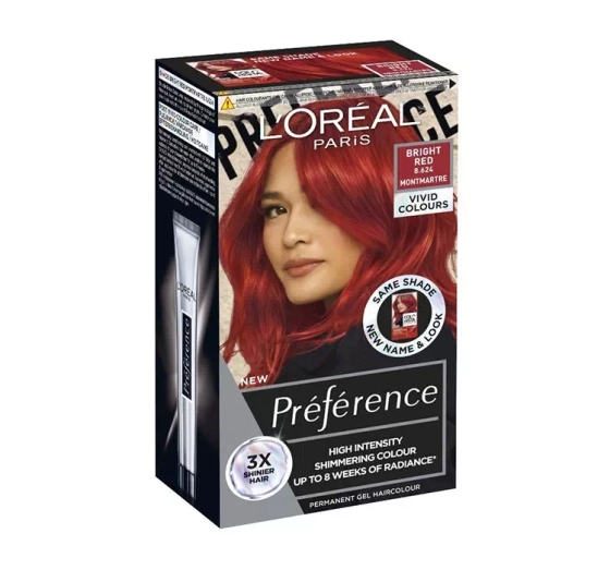 LOREAL PREFERENCE VIVID COLOURS ФАРБА ДЛЯ ВОЛОССЯ 8.624 BRIGHT RED