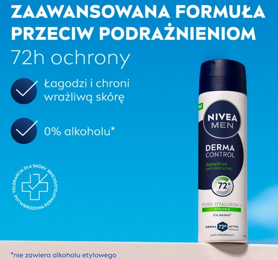 NIVEA MEN Derma Control антиперспирант-спрей для мужчин Sensitive 150 мл