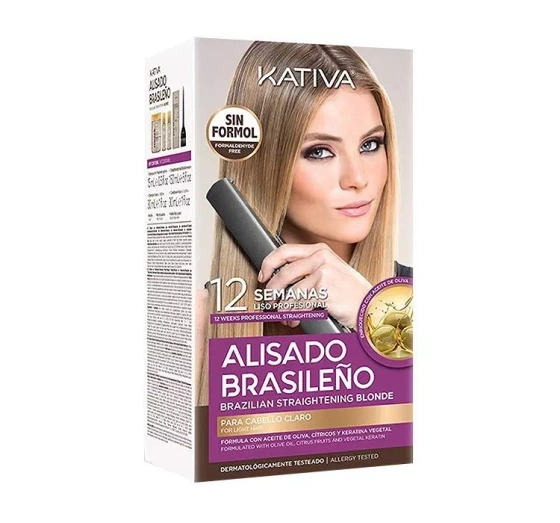 KATIVA ALISADO BRASILENO НАБОР ДЛЯ КЕРАТИНОВОГО ВЫПРЯМЛЕНИЯ ВОЛОС ДЛЯ БЛОНДИНОК