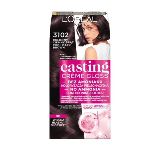LOREAL CASTING CREME GLOSS ФАРБА ДЛЯ ВОЛОССЯ 3102 ХОЛОДНИЙ ТЕМНО-КОРИЧНЕВИЙ