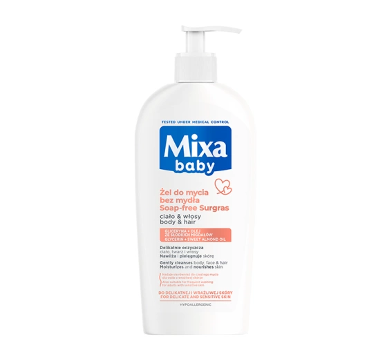 MIXA BABY ШАМПУНЬ И ЖИДКОСТЬ ДЛЯ КУПАНИЯ 2В1 400МЛ