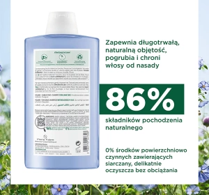 KLORANE ШАМПУНЬ З ОРГАНІЧНИМ ЛЬОНОМ ДЛЯ ОБ'ЄМУ ТОНКОГО ВОЛОССЯ 400МЛ