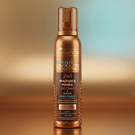 Bielenda Magic Bronze бронзувальна пінка для тіла + зволожувальна сироватка 2 в 1 200 мл