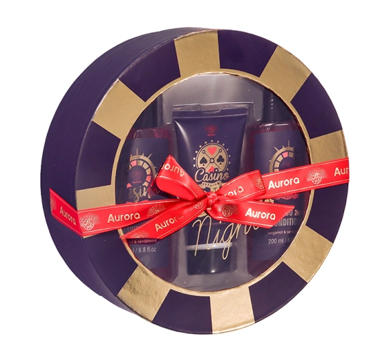 Aurora Casino Night Bergamot & Sandalwood подарочный набор гель для бритья 200 мл + шампунь с кондиционером 2в1 200 мл + бальзам после бритья 80 мл