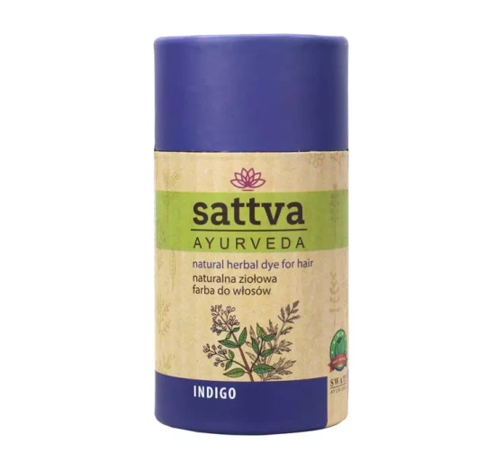 SATTVA AYURVEDA НАТУРАЛЬНАЯ ТРАВЯНАЯ КРАСКА НА ОСНОВЕ ХНЫ ИНДИГО 150Г