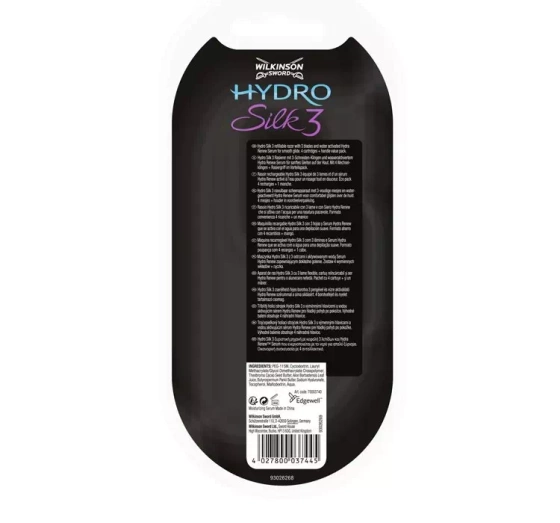WILKINSON SWORD HYDRO SILK 3 БРИТВА ДЛЯ ЖЕНЩИН + 4 КАРТРИДЖИ