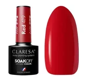 CLARESA SOAK OFF ГЕЛЬ-ЛАК RED 419 5Г