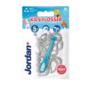 JORDAN KIDS FLOSSER ЗУБНЫЕ НИТИ НА РУЧКЕ ДЛЯ ДЕТЕЙ 36 ШТ
