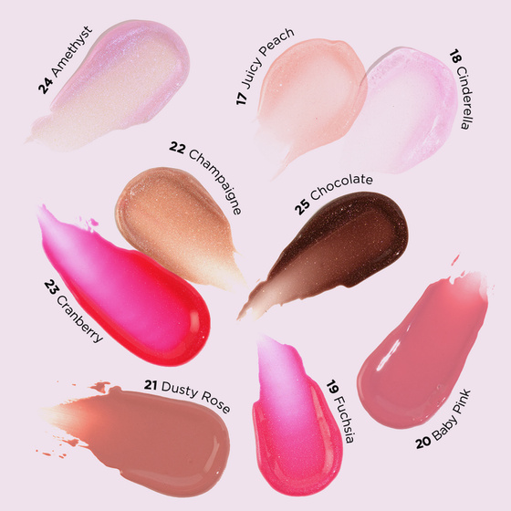 Натисніть на картинку, щоб її збільшити Eveline Cosmetics Diamond High Shine Serum блиск-сироватка для губ 19 Fuchsia 5 мл