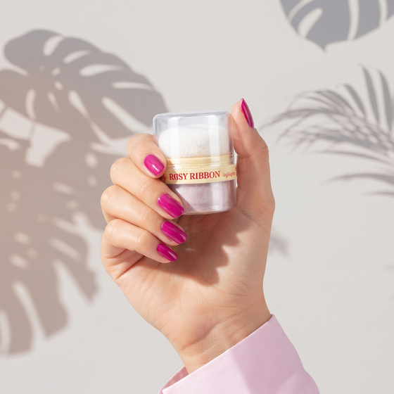 Нажмите на картинку, чтобы ее увеличить Lovely Rosy Ribbon Highlighter рассыпчатый хайлайтер для лица и тела с аппликатором 2 г