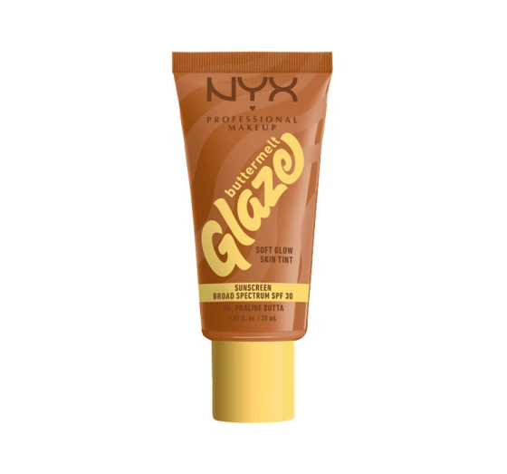 Нажмите на картинку, чтобы ее увеличить NYX Professional Makeup Buttermelt Glaze тональный крем SPF30 06 Praline Butta 30 мл