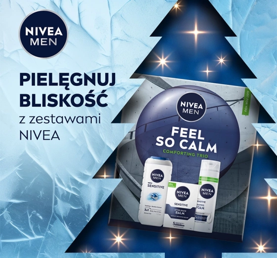NIVEA MEN Feel So Calm Comforting Trio набір чоловічої косметики: гель для душу + піна для гоління + бальзам після гоління