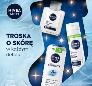 NIVEA MEN Feel So Calm Comforting Trio набір чоловічої косметики: гель для душу + піна для гоління + бальзам після гоління