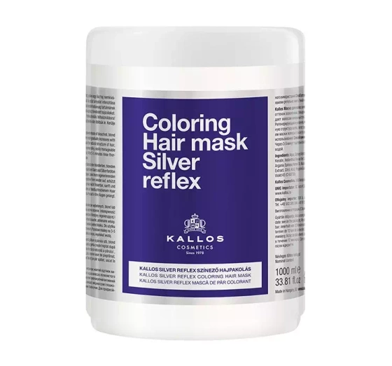 KALLOS SILVER REFLEX МАСКА ДЛЯ НЕЙТРАЛИЗАЦИИ ЖЕЛТОГО ОТТЕНКА 1000МЛ