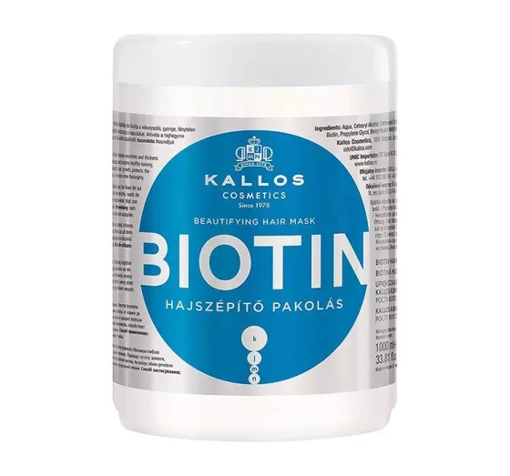 KALLOS KJMN BIOTIN КОСМЕТИЧЕСКАЯ МАСКА С БИОТИНОМ 1Л