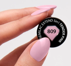 SEMILAC EXTEND 5в1 БАЗА ЛАК ТОП 809 TENDER PINK 7МЛ