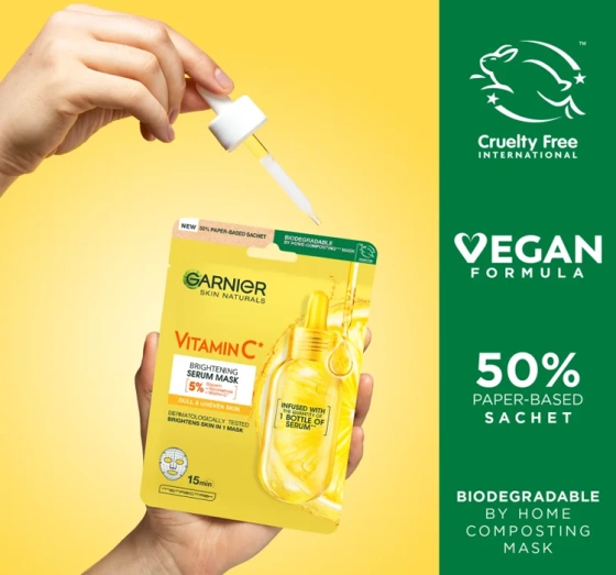 GARNIER SKIN NATURALS ТКАНИННА МАСКА З ВІТАМІНОМ C 28Г