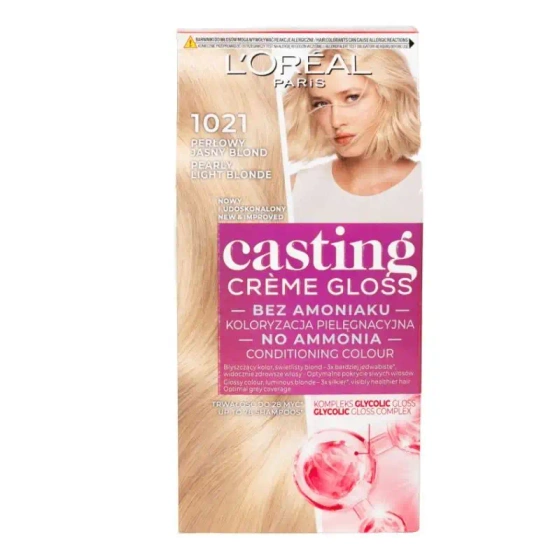 LOREAL CASTING CREME GLOSS 1021 ФАРБА ДЛЯ ВОЛОССЯ  ПЕРЛАМУТРОВИЙ БЛОНД