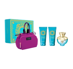 Versace Dylan Turquoise Pour Femme туалетна вода 100 мл + гель для тіла 100 мл + гель для душу 100 мл + косметичка
