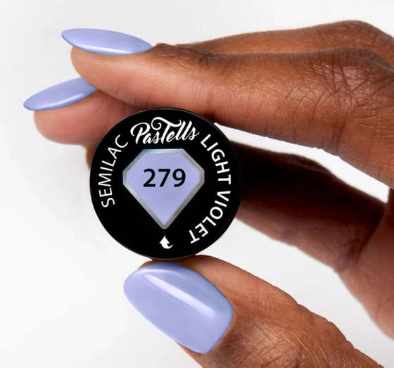 SEMILAC ГІБРИДНИЙ ЛАК PASTELLS LIGHT VIOLET 279