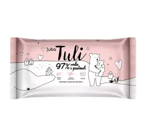 LUBA TULI УВЛАЖНЯЮЩИЕ САЛФЕТКИ ДЛЯ ДЕТЕЙ 97% ВОДА И ПАНТЕНОЛ 60 ШТ