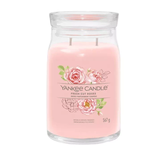 YANKEE CANDLE SIGNATURE АРОМАТИЧНА СВІЧКА FRESH CUT ROSES 567Г