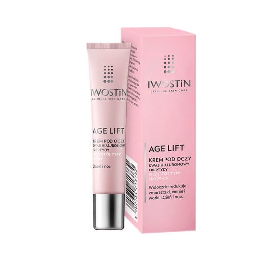 IWOSTIN AGE LIFT КРЕМ ПІД ОЧІ 40+З ГІАЛУРОНОВОЮ КИСЛОТОЮ І ПЕПТИДАМИ 15МЛ