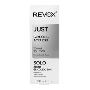 Revox B77 Just Glycolic Acid 20% Toning Solution — тоник для лица и шеи с 20% гликолевой кислотой, 30 мл