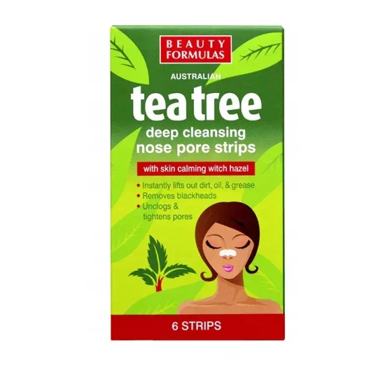 BEAUTY  FORMULAS TEA TREE  СМУЖКИ ДЛЯ НОСА ГЛИБОКЕ ОЧИЩЕННЯ  1УПАК-6ШТ