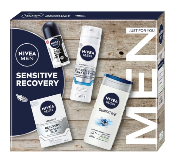 Нажмите на картинку, чтобы ее увеличить Nivea Men набор косметики: бальзам после бритья + пена для бритья + гель + роликовый антиперспирант