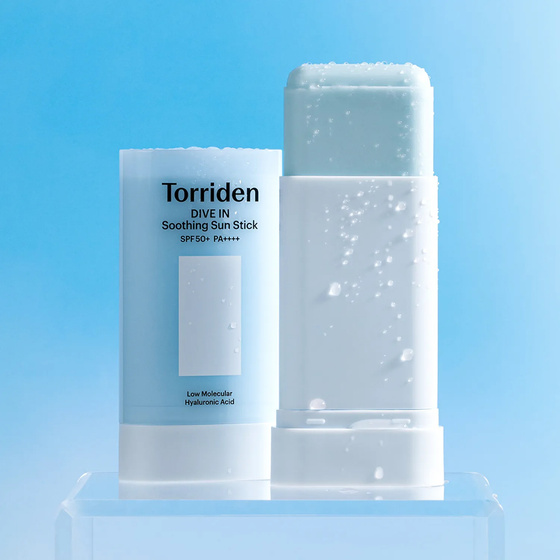 Torriden Dive In Soothing Sun Stick успокаивающий крем для лица с солнцезащитным фильтром в форме стика SPF50+ PA++++ 19 г