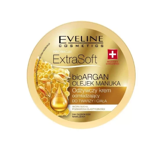 EVELINE EXTRA SOFT БИО КРЕМ С АРГАНОВЫМ МАСЛОМ И МАСЛОМ МАНУКА 175МЛ