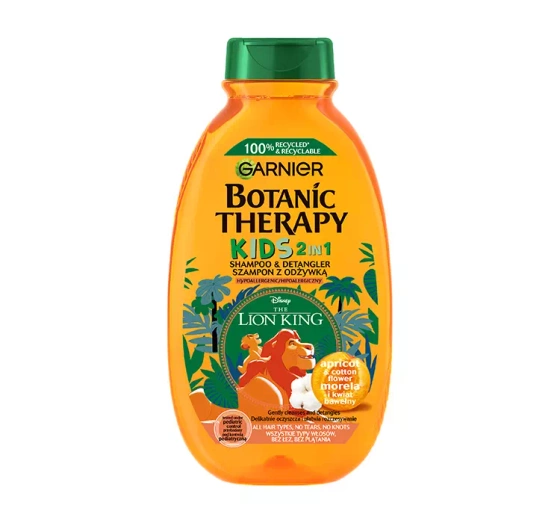 GARNIER BOTANIC KIDS THERAPY APRICOT ШАМПУНЬ ДЛЯ ВОЛОС 2В1 ДЛЯ ДЕТЕЙ LION KING 250МЛ