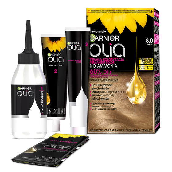 GARNIER OLIA СТОЙКАЯ КРАСКА ДЛЯ ВОЛОС БЕЗ АММИАКА 8.0 БЛОНД
