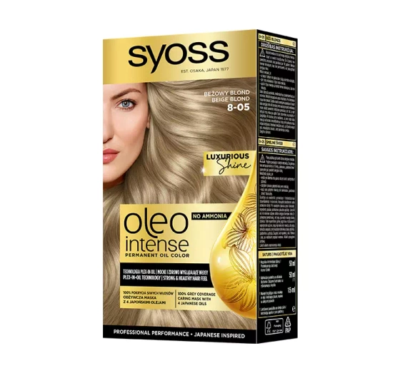 SYOSS OLEO INTENSE ФАРБА ДЛЯ ВОЛОССЯ БЕЗ АМІАКУ 8-05 BEIGE BLOND