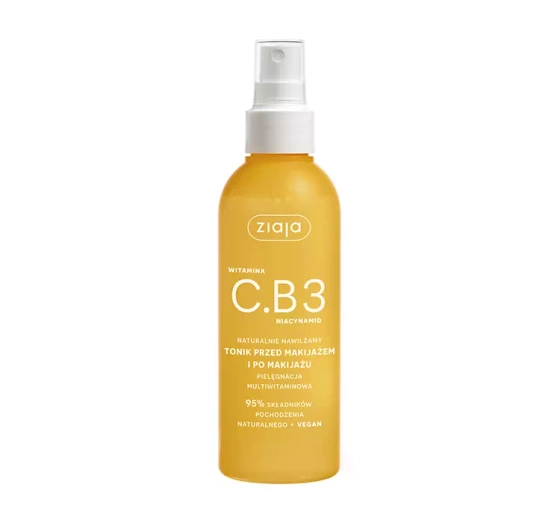 ZIAJA VITAMIN C. B3 NIACINAMIDE ТОНІК ДО І ПІСЛЯ МАКІЯЖУ 190МЛ