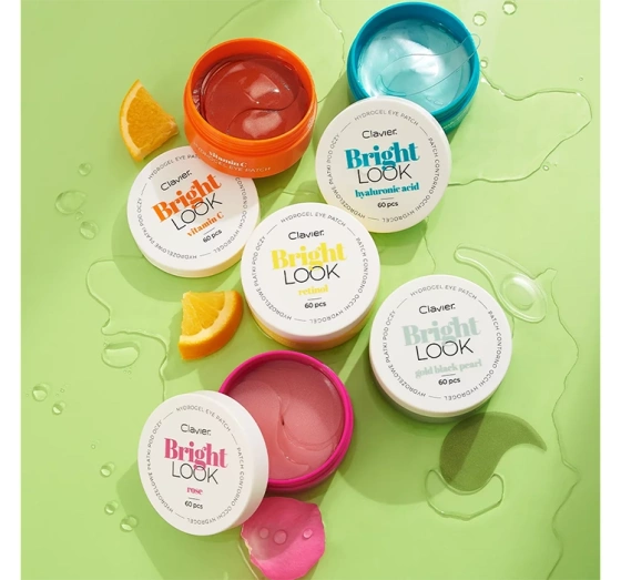 CLAVIER BRIGHT LOOK ГІДРОГЕЛЕВІ ПАТЧІ ПІД ОЧІ HYALURONIC ACID 60 ШТ