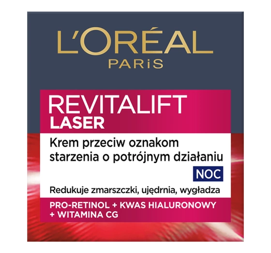 LOREAL REVITALIFT LASER X3 ANTI AGE КРЕМ 40+ НА НОЧЬ 50МЛ