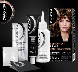 SYOSS PERMANENT СТІЙКА ФАРБА 5_8 ГОРІХОВО-КОРИЧНЕВИЙ