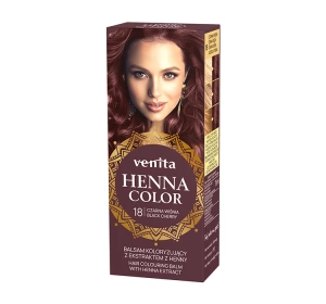 VENITA HENNA COLOR ТОНУЮЧИЙ БАЛЬЗАМ З ЕКСТРАКТОМ ХНИ 18 ЧОРНА ВИШНЯ 75МЛ