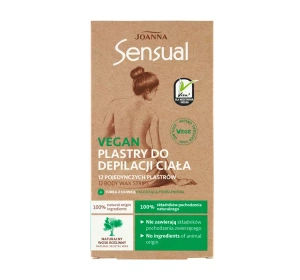 JOANNA SENSUAL VEGAN ПОЛОСКИ ДЛЯ ДЕПИЛЯЦИИ 12 ШТУК + 10 МЛ