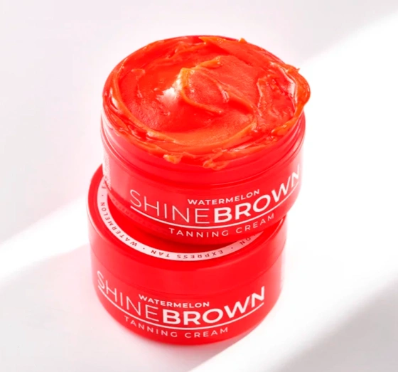 BYROKKO SHINE BROWN EXPRESS TAN КРЕМ ДЛЯ ПРИСКОРЕННЯ ЗАСМАГИ WATERMELON 200МЛ