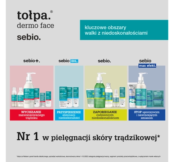 TOŁPA DERMO FACE SEBIO ОТШЕЛУШИВАЮЩИЙ КОНЦЕНТРАТ СУЖИВАЮЩИЙ ПОРЫ 75 МЛ