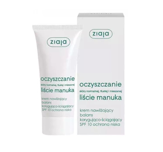 ZIAJA  УВЛАЖНЯЮЩИЙ КРЕМ БАЛАНС ЛИСТЬЯ МАНУКИ 50МЛ