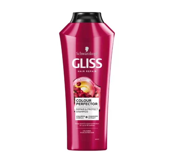 GLISS COLOUR PERFECTOR REPAIR & PROTECT SHAMPOO ШАМПУНЬ ДЛЯ ОКРАШЕННЫХ И ОСВЕТЛЕННЫХ ВОЛОС 400МЛ