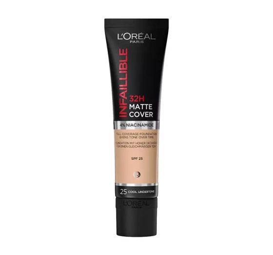 LOREAL PARIS INFAILLIBLE 24H MATTE COVER СТІЙКИЙ МАТУЮЧИЙ ТОНАЛЬНИЙ ЗАСІБ 25 ROSE IVORY 30МЛ