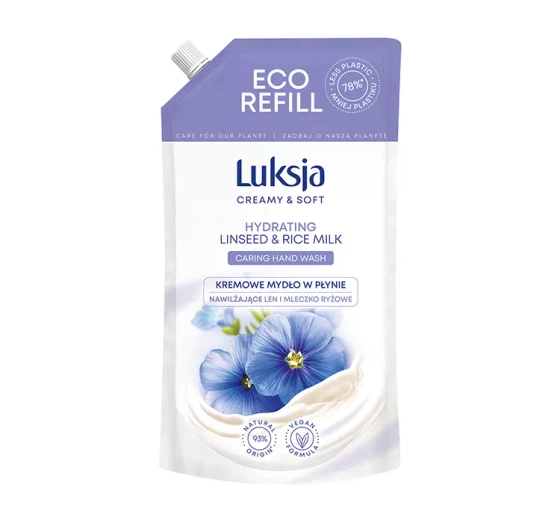 LUKSJA CREAMY & SOFT HYDRATING РІДКЕ МИЛО ДЛЯ РУК ТА ТІЛА 900МЛ